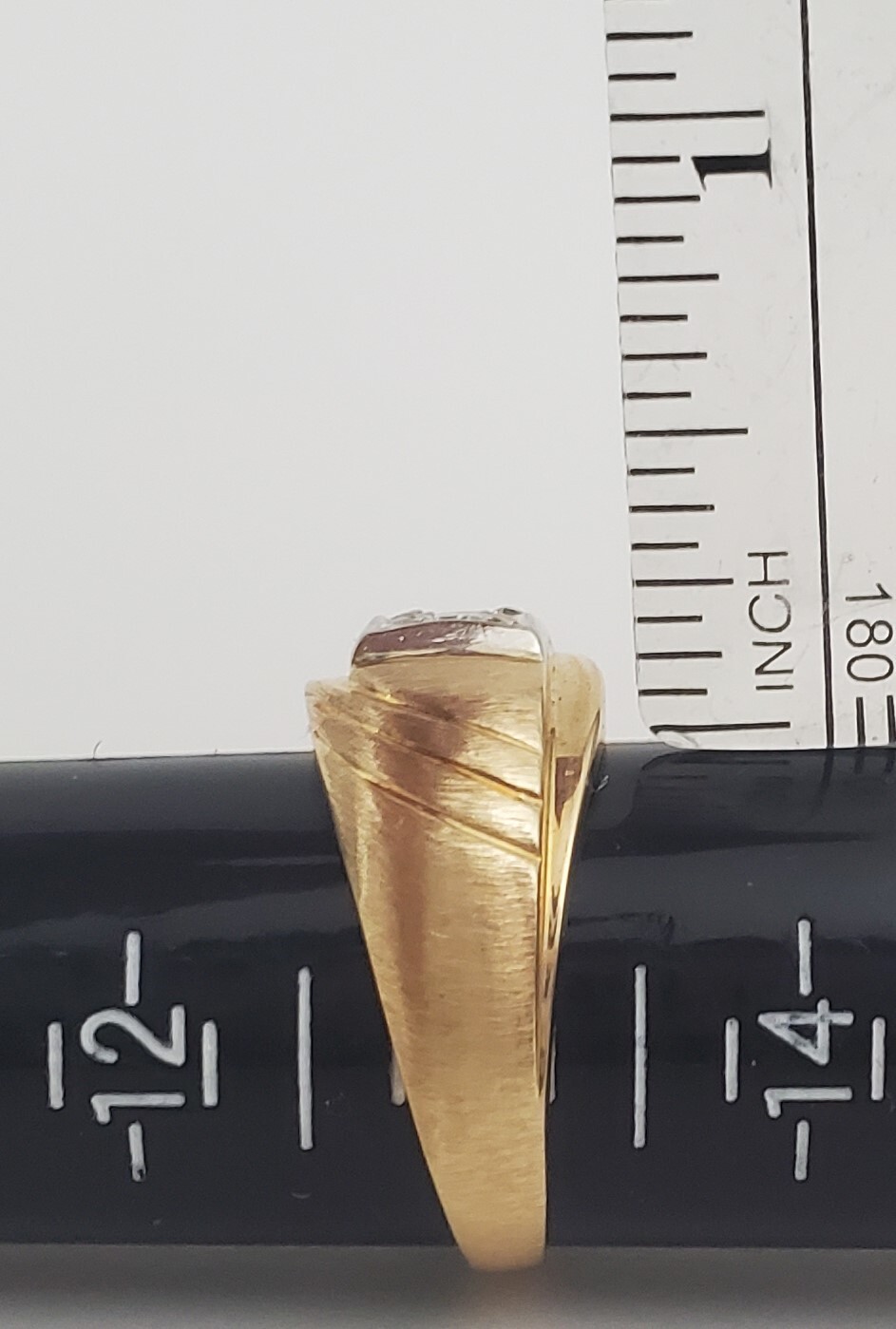 Natural Diamond Solitaire set 14k Solid Yellow Go… - image 6