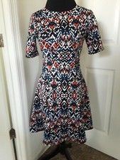 Karen Kane Dress Womens Size XS Multicolor Geometric Print Colorful