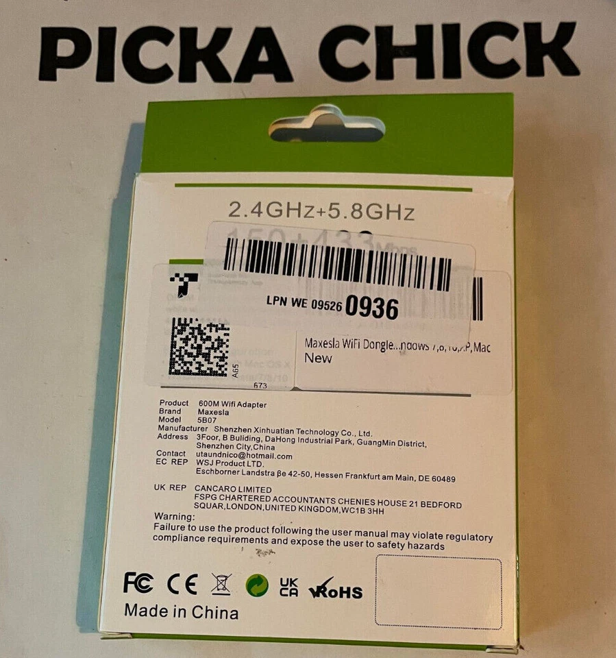 Maxesla AC600M Dual-band WiFi Dongle 2.4/5.8GHz - Image 2 of 4