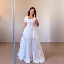 2025 Maxi Dress Commuter Elegant Square Neck Splicing Dress Dress