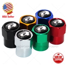 Universal R Raching Sport Car Wheel Tire Air Valve Caps Stem Dust Cover Sport