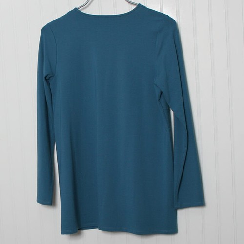 J Jill Wearever Collection Boat Neck Long Sleeve Rayon Blend Tunic Top Small - Picture 7 of 9