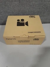 Digital Life 4k Ultra HD Camcorder W/ Travel Case & Clip On Microphone - Black