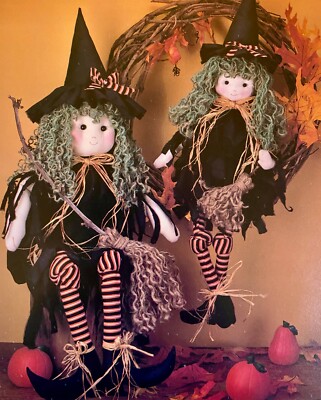 Two (2) Witch Dolls - Vintage Sewing Pattern