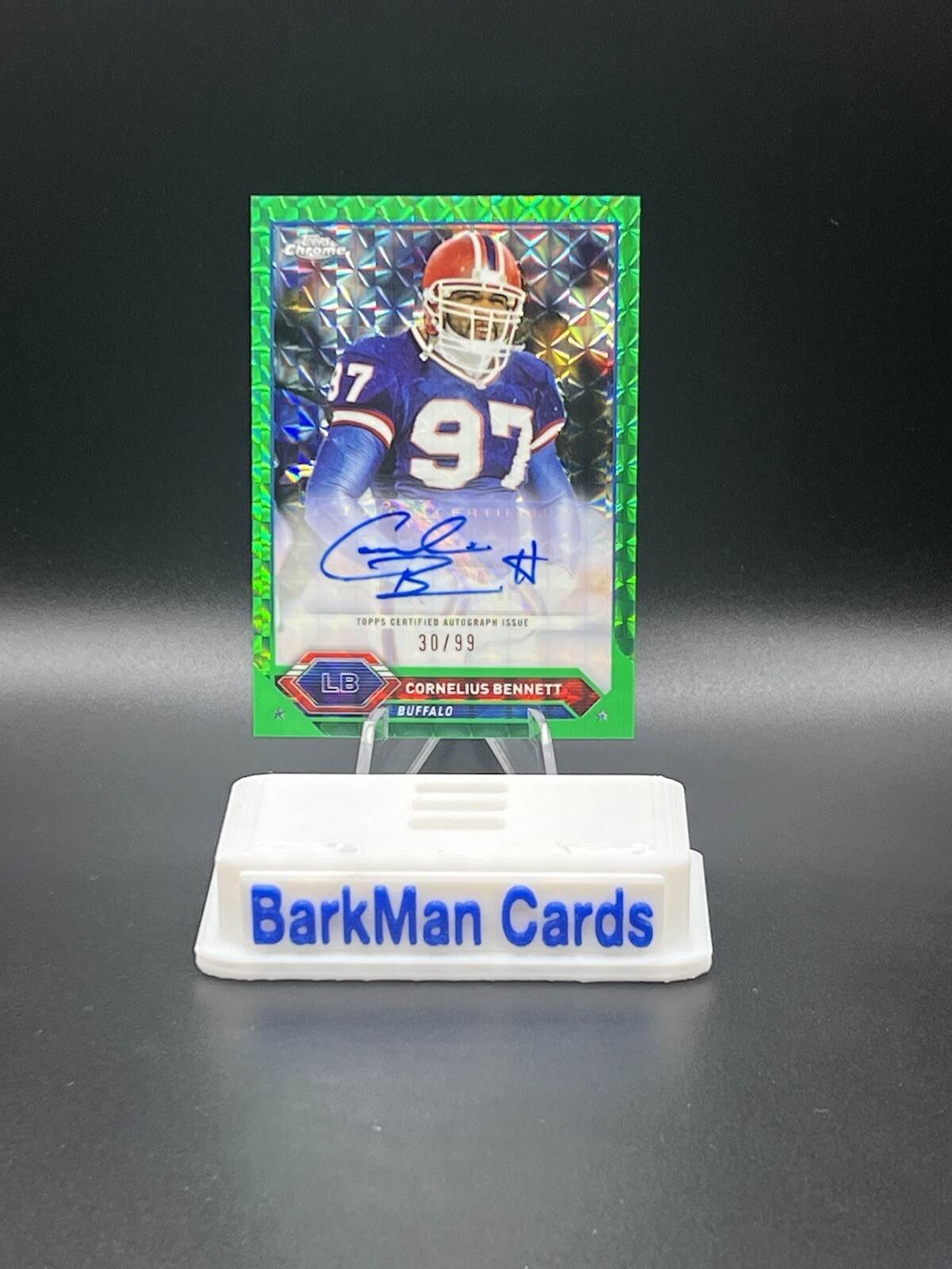 2023 Topps Composite Chrome Green Refractor Auto Cornelius Bennett #’d /99 Bills