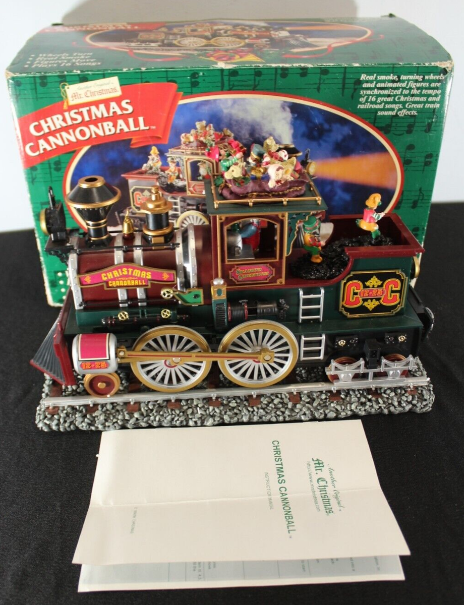 1998 Mr. Christmas Cannonball Train Animated Musical in Box No
