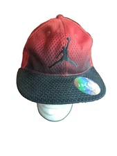 Nike Air Jordan Jumpman Black Red Stretch Fit Hat Youth Size