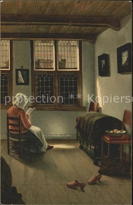 11789432 Kuenstlerkarte Pieter de Hooch Hollaendische Wohnstube 