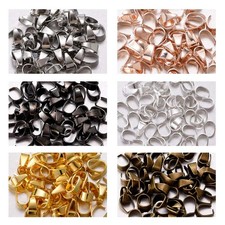 300pcs Mixed Metal Pinch Clip Clasp Bail Finish Necklace 6mm x 9mm, A573