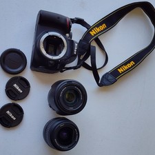 Nikon D5100 Bundle w/ 18-55mm 55-200mm Lenses, Charger, Batteries, Book