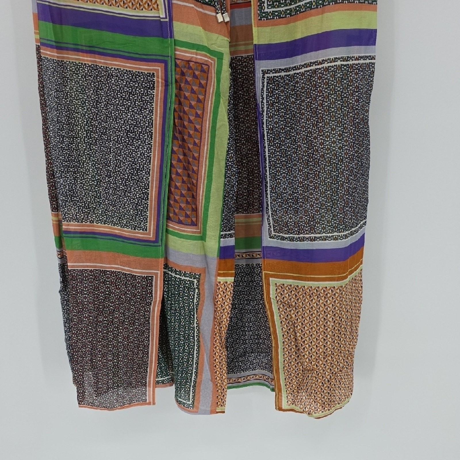 Rosetta Getty Apron Wrap Wide Leg Pants Multi Color Size 12 image 3