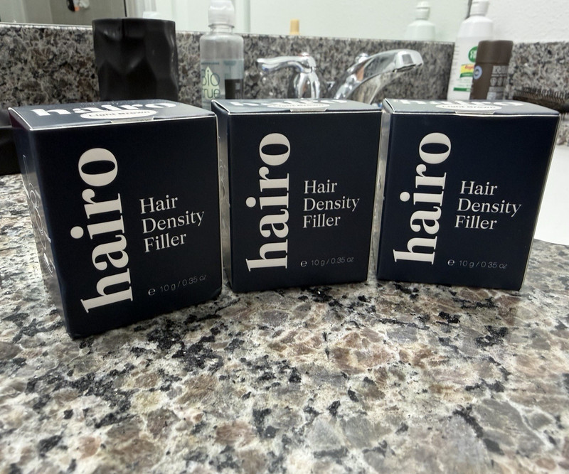 hairo Hair Density Filler Light Brown 10 g / 0.35 oz (3 Boxes) Light Brown