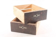 2 x alter Holzschubladen Schieber Holz Schublade Vintage Set
