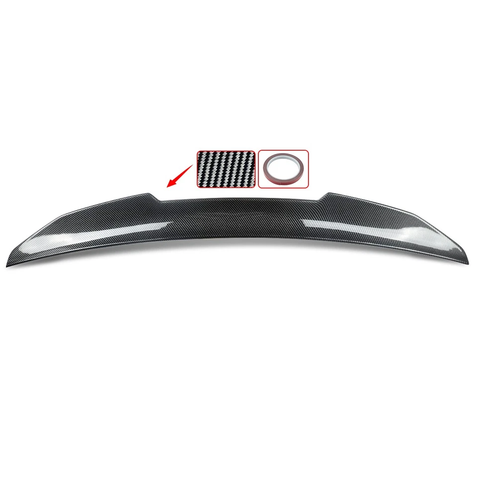 Carbon PSM-Style Duckbill Trunk Spoiler Wing For 2004-10 BMW 5-Series E60 Sedan - Imagem 4 de 4