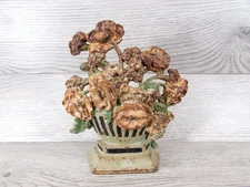 Antique Hubley #265 Cast Iron Doorstop Flower Vase 1909-1948