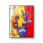 9"x12" Colorful Southwest Cactus Original Abstract Paper Wall Art — photo 2