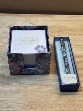 Vera Bradley Ballpoint Pen And Note Cube Matching Style New