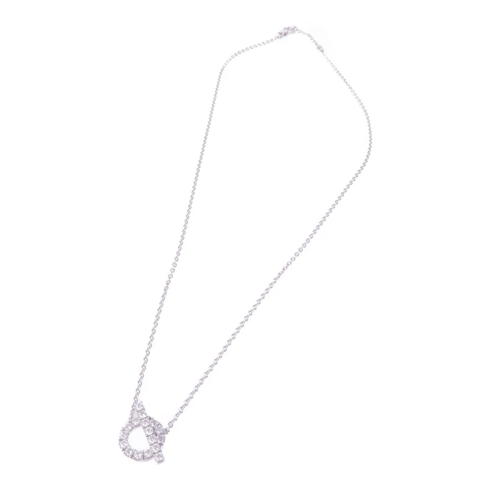 Collar colgante HERMES finura diamante oro blanco 18K Foto 3 de 4