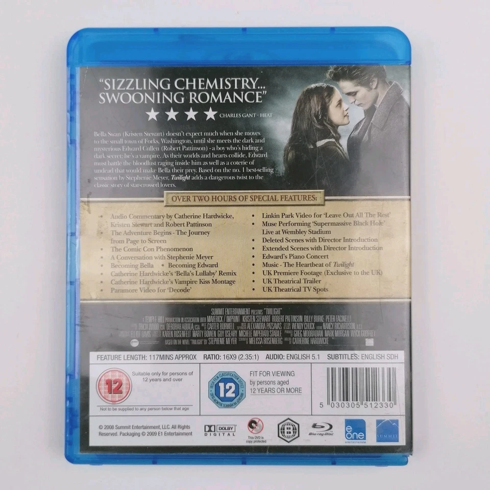 The Twilight Saga 3 Film Blu Ray Lot Twilight New Moon Eclipse - Region B - Image 4 of 4
