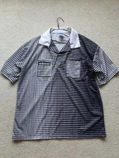 Vintage Adidas Soccer Referee Short Sleeve Jersey World Cup White Black Size L