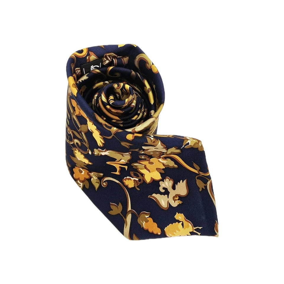 Corbatas Salvatore Ferragamo para hombre estampadas corbatas de seda diseñador Italia Foto 3 de 4