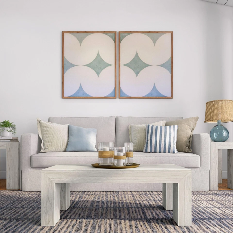 Mesa de Centro Rectangular Moderna, 40", Mesa de Centro Rectangular para Salón,... Foto 2 de 4