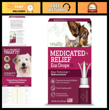 Medicated Ear Drops for Dog Ear Infection Treatment - 2 fl oz, Fast Relief