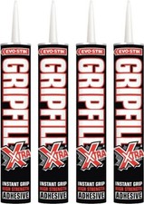 Evo-Stik 4x 350ML Grip Fill xtra Instant Grab No Slip High Grab