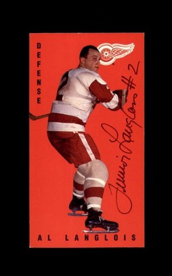 Al Langlois Signed 1994 Parkhurst Tall Boys Detroit Red Wings Autograph