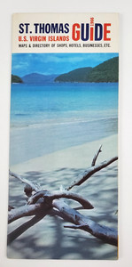 1966 St Thomas US Virgin Islands Guide Map Directory Ads Vintage Travel Brochure