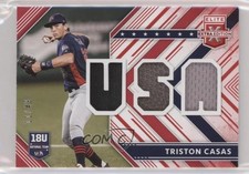 2018 Panini Elite Extra Edition USA Materials Red 11/49 Triston Casas 1v3
