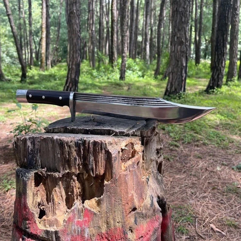 Custom Handmade Carbon Steel Blade Tactical Bowie Knife | Hunting Knife Camping