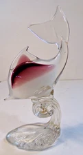 Murano Style Art Glass FISH unbranded 8" tall x 4" wide PERFECT!