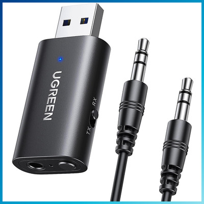 Bluetooth 5.4 Adapter 2in1 Transmitter Empfänger 3,5mm Klinke für TV