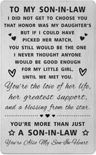Son in Law Gifts from Mother in Law, Future Sons in Law Wedding Card Fathers Day