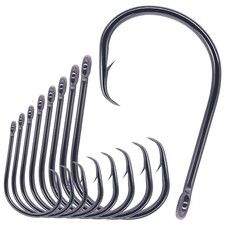 -Inline-Circle-Hooks-Saltwater-for-Catfish-Bass-Octopus-Hooks 2/0 50-Pack Black