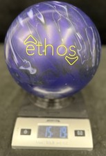 BRUNSWICK ETHOS 15LB USED BOWLING BALL, PROFESSIONALLY PLUGGED