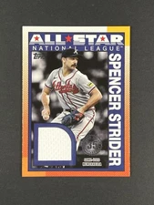 2025 Topps Series 2 #90ASR-SST Spencer Strider All Star NL Game Used Patch (MEM)