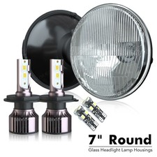 Pair 7Inch Round LED Headlights Hi/Lo Beam For MG MGB GT 1966-1980 6000k