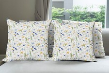 Flower Decorative Throw Pillow Case Pack of 4, Wild Flowers Poppies and Daisi...