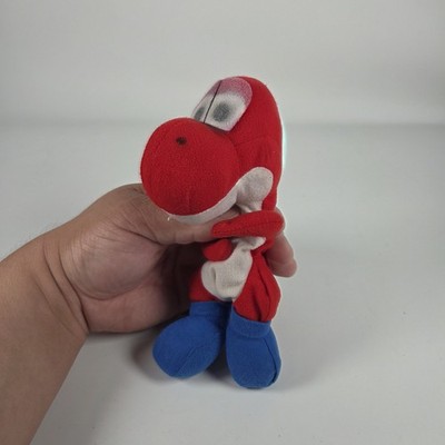 Vintage 1997 BD&A Nintendo Super Mario 64 Red Yoshi Bean Bag Plush Doll
