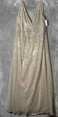 david's bridal gold sequin bridesmaid dress 🆕 Womens Formal Gown Prom Wedding Size 20 filter-season:Summer Royal Blue Halter Keyhole Color:Navy Blue/Multi