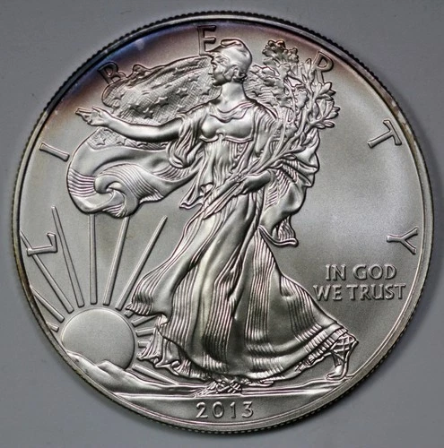 2013 $1 Silver Eagle 1oz Brilliant UNC Toned