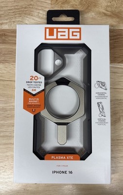 UAG Plasma XTE Kickstand Case with MagSafe for iPhone 16 - Ash/Titanium