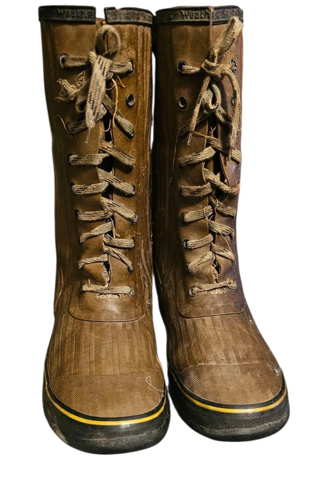 Weather Spirits Steel Shank Insulated Rubber Boots Men 12 Lace Up Gorpcore  - Image 2 of 4