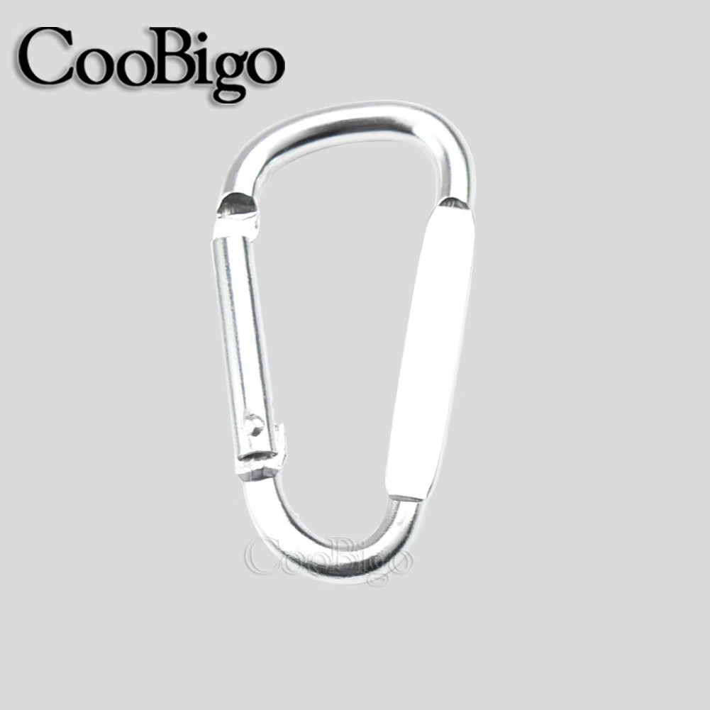 Aluminum Carabiner Key Holder Snap Hook Clip Keychain Keyring Keyfob D Ring Buck