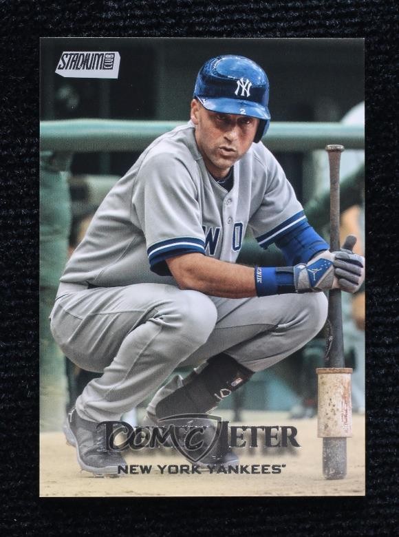 2019 Topps Stadium Club Photo Variation SP (Crouching) Derek Jeter #141 HOF 0b7z