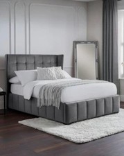 Image of Julian Bowen Gatsby Double Bed with Velvet Finish