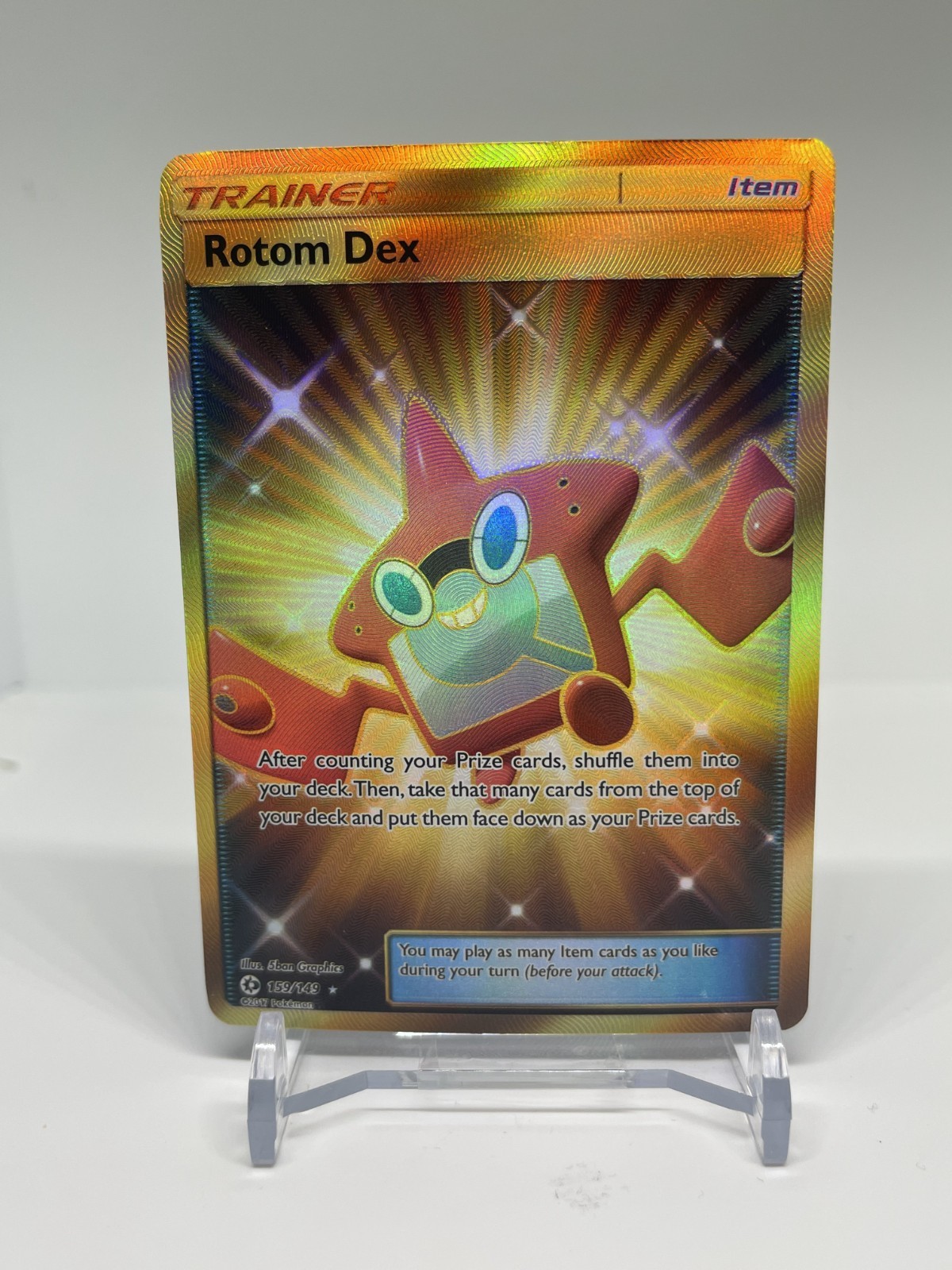 Rotom Dex 159/149 - Sun & Moon Base Pokemon TCG NM