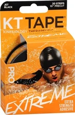 KT Tape Kinesiology Tape Pro Extreme Strips Jet Black 20 EA